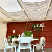 Schattendach mit Seilen
