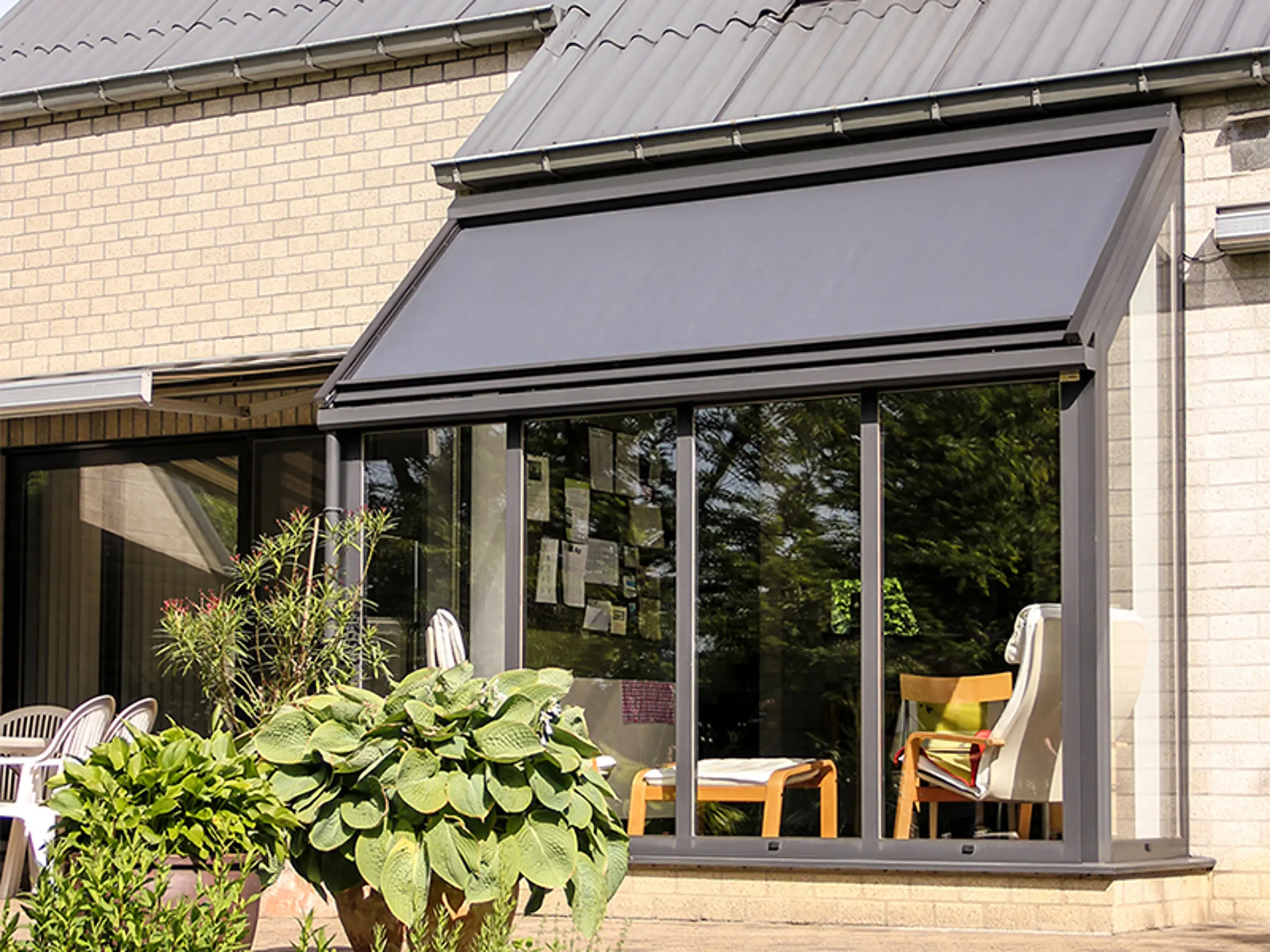 Dachmarkise Zip Screen