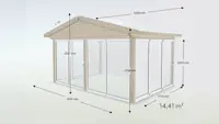 Wintergarten Satteldach Basic Glas